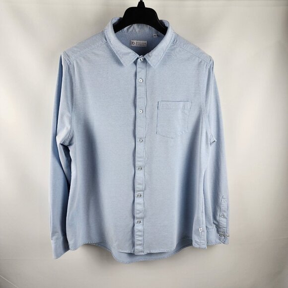 7 Diamonds Shirt Mens XXL Blue 4-Way Stretch Oxford L/S Button Up - Picture 1 of 6